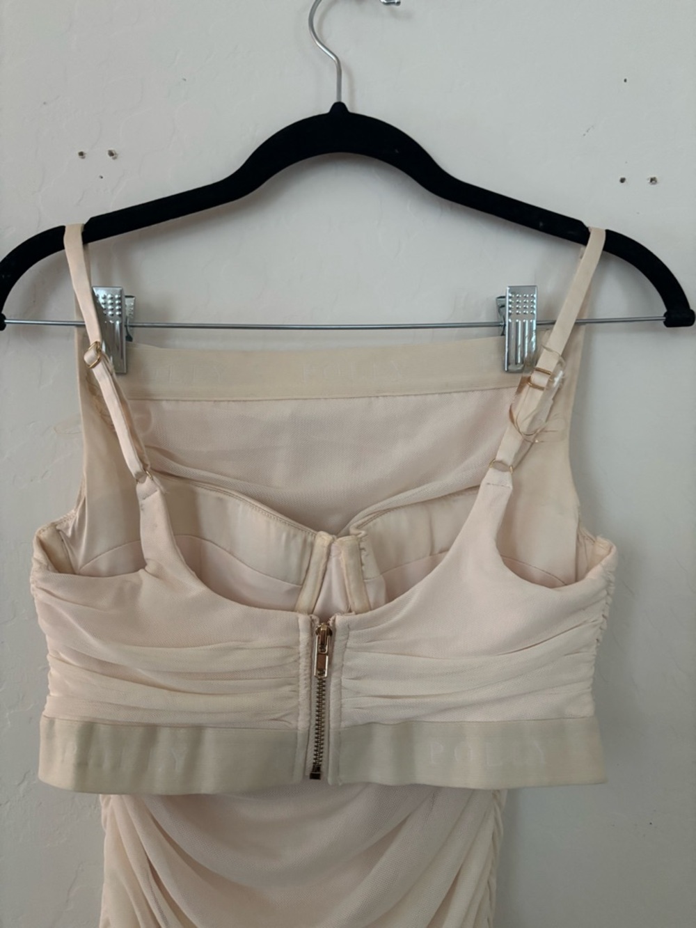 Oh Polly Cream Ruched Two-Piece Skirt Set - Picture 3 of 9